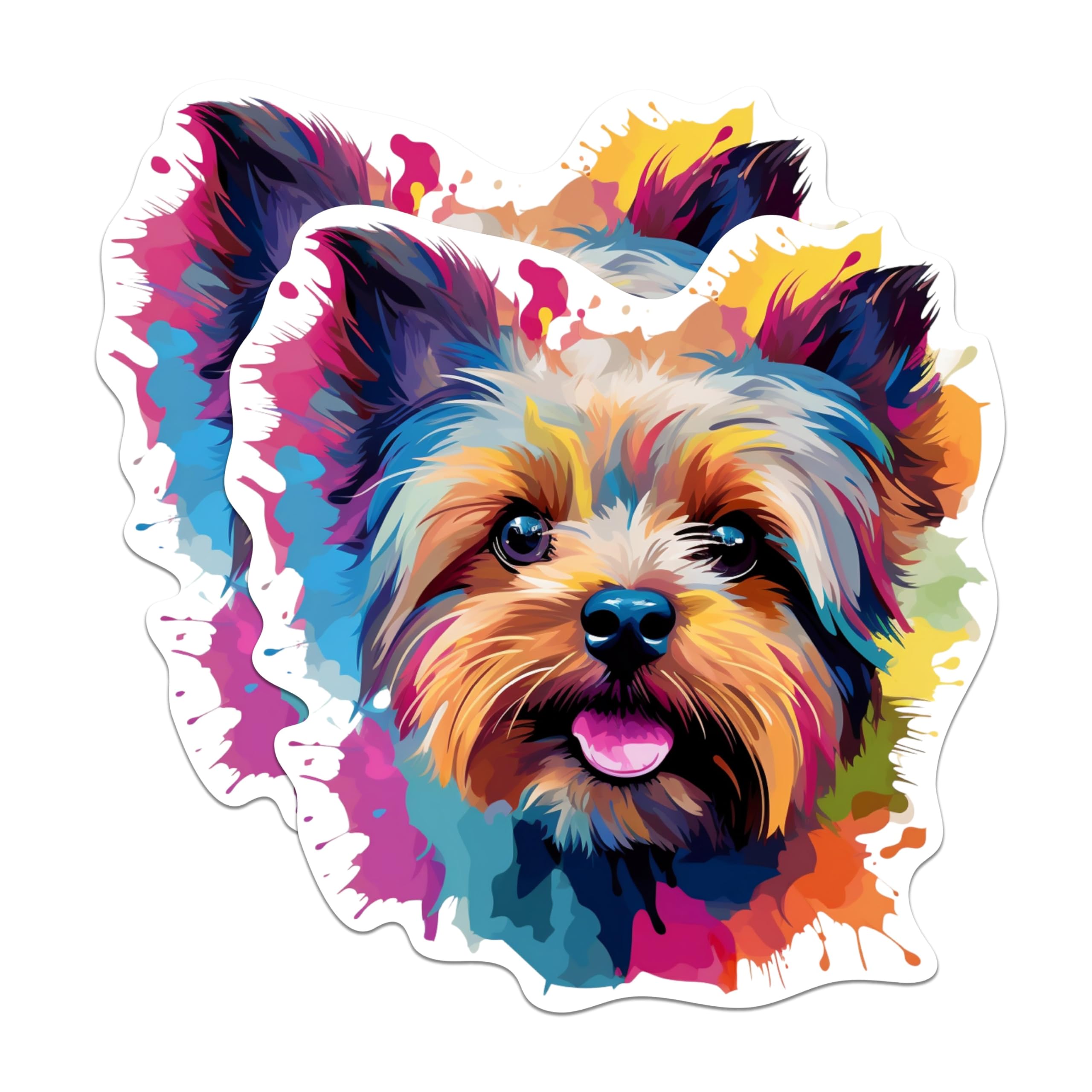 (2 Pack) Yorkshire Terrier Dog Breed Magnets - 5 Inches On Longest Side - Choose from Over 100 Dog Breeds - for Cars, Refrigerators, Toolboxes - Made in USA - MAG1983