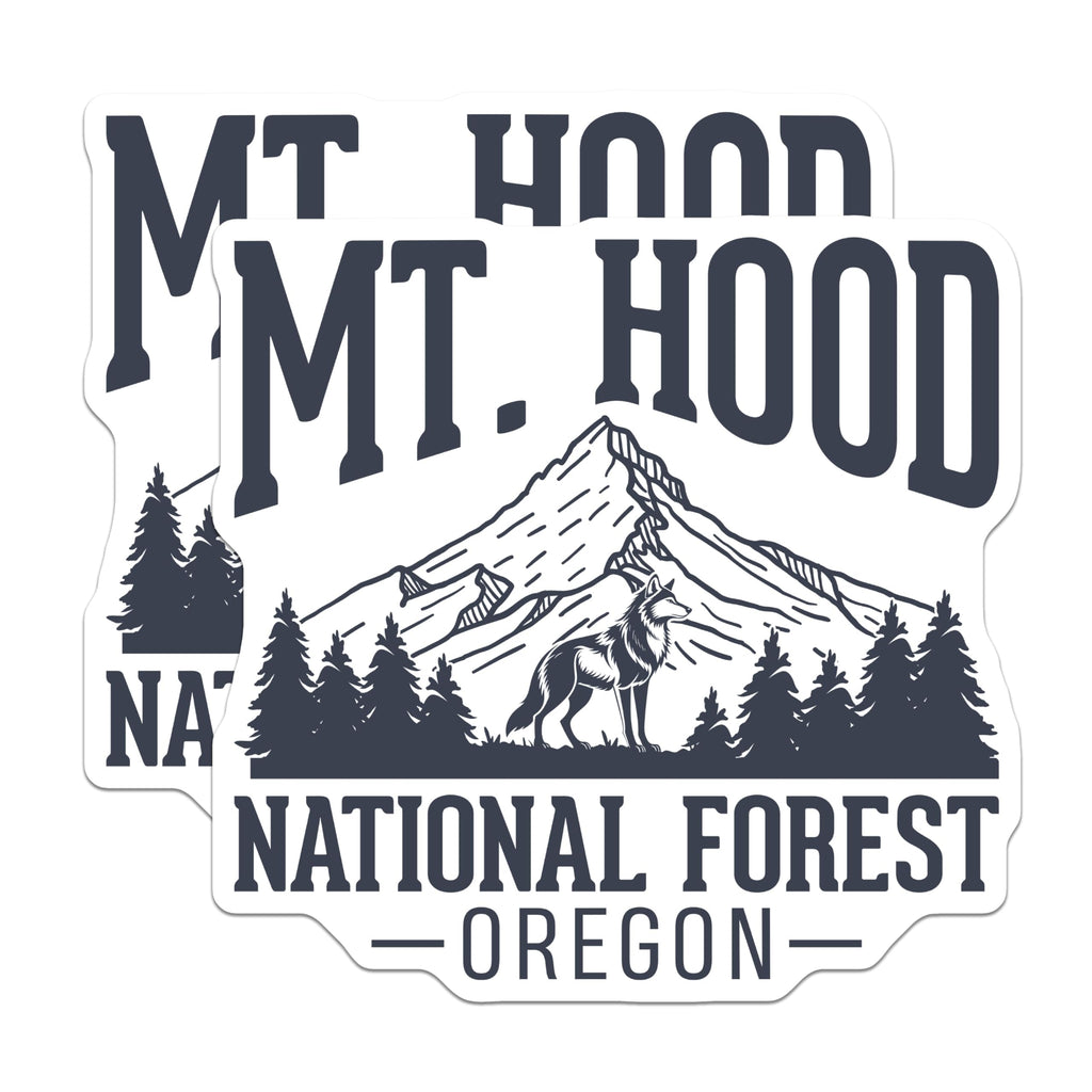 (2 Pack) Mt Hood Magnets - Oregon Souvenir - National Forest Decoration - 5" On Longest Side - Premium Magnet - for Cars, Refrigerators, Toolboxes, Lockers - Made in USA - MAG17143