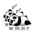 (2 Pack) No You Do It Magnets - Funny Sleeping Panda - Sarcastic Animal Fridge Decor - Lazy Day Humor Accessory - 5 Inches On Longest Side - Thick Durable Magnet - Made in USA - MAG37879