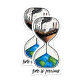 (2 Pack) Time is Precious Magnets - Climate Change Awareness - Global Warming Reminder - 5" On Longest Side - for Cars, Fridges, Toolboxes - Made in USA - MAG7692