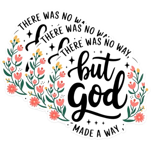 (3 Pack) God Made A Way Decals - Religious Laptop - Faith Based Stickers - 3 Inches On Longest Side - Easy Peel & Apply - Made in USA - 3MCS1699