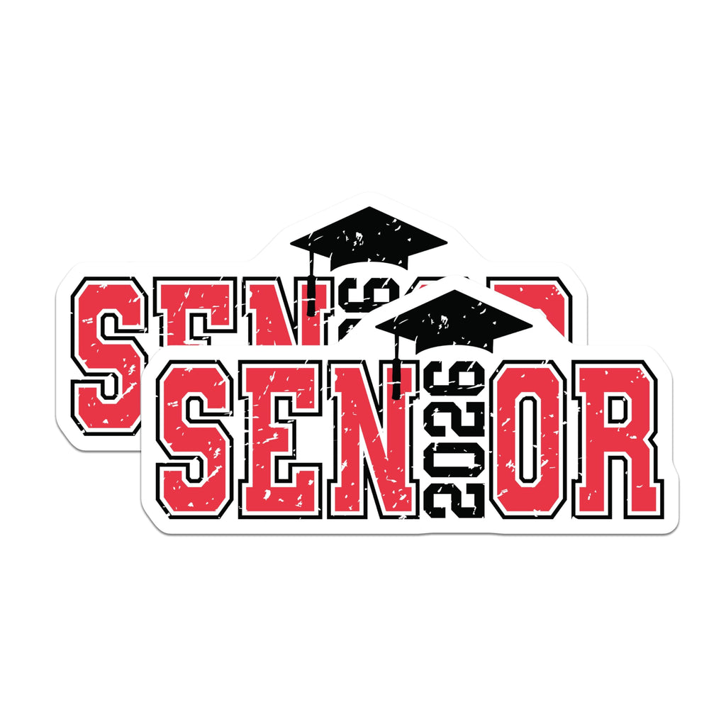 (2 Pack) Senior 2026 Magnets - Graduation Year - Class of 2026 Memorabilia- 5" On Longest Side - Sticks to Smooth Flat Surfaces - Made in USA - MAG11945