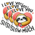 (3 Pack) Sloth Decals - I Love You Slow Much - Cute Animal Laptop Decal - 3 Inches On Longest Side - Easy Peel & Apply - Made in USA - 3MCS1555