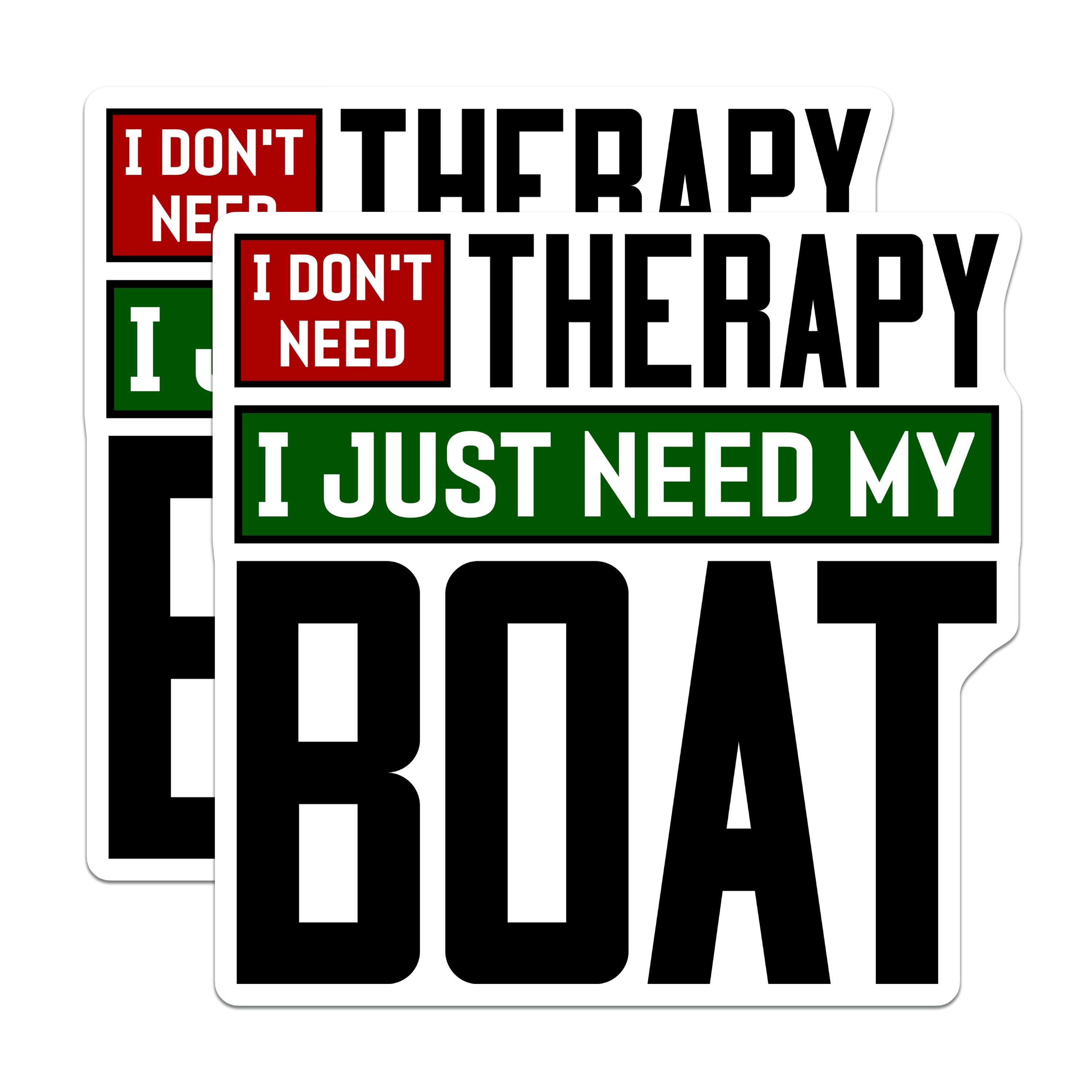 (2 Pack) Boat Lover Magnets - Funny Boating Humor - Lake Life Saying for Boat Owner - 5 Inches On Longest Side - Thick Durable Magnet - Made in USA - MAG38314