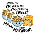 (3 Pack) You're The Cheese Decals - Macaroni Lover - Funny Foodie - Laptop Decals - 3 Inches On Longest Side - Easy Peel & Apply - Made in USA - 3MCS2418