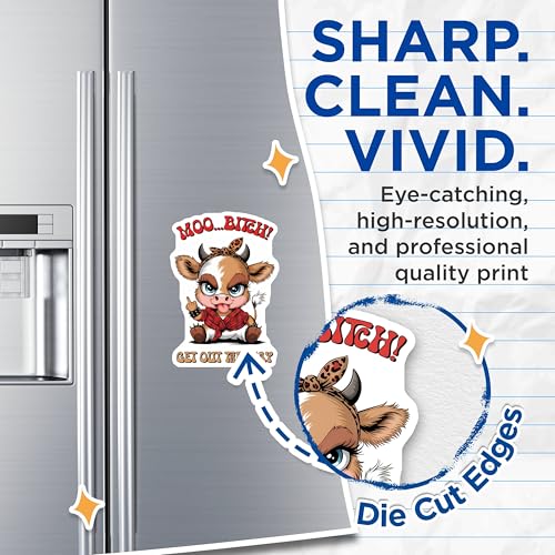 (2 Pack) Unique Kitchen Decor Magnet - 5" On Longest Side - Sticks to Smooth Flat Surfaces - Made in USA - MAG9801