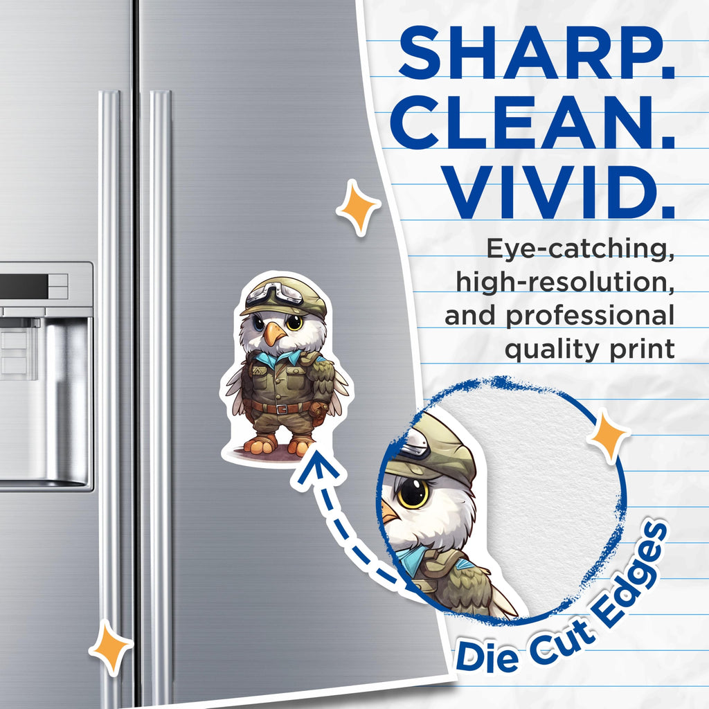 (2 Pack) Owl Pilot Magnets - Cute Animal Art - Aviator Decor - 5" On Longest Side - Premium Magnet - for Cars, Refrigerators, Toolboxes, Lockers - Made in USA - MAG16946