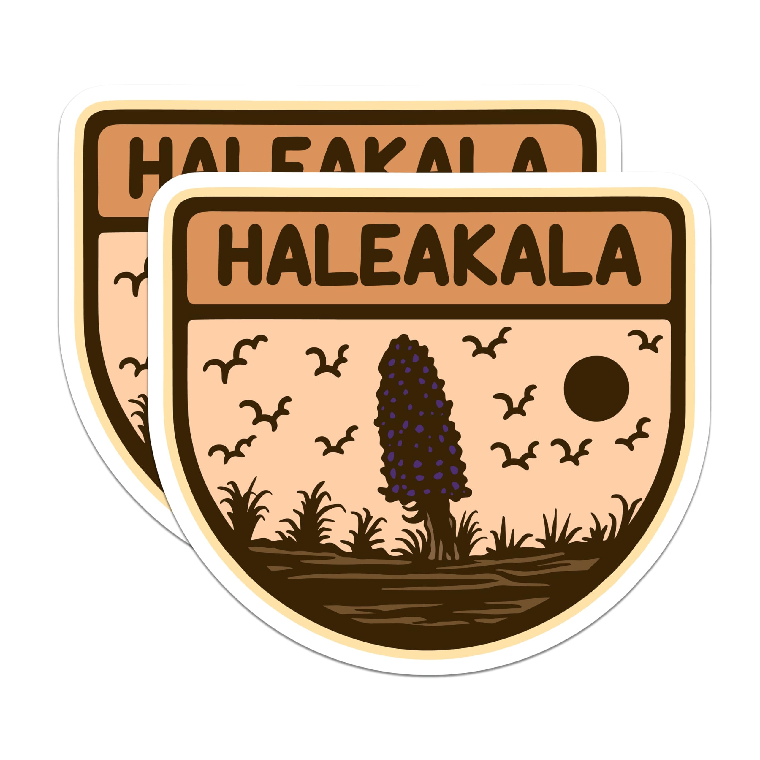 (2 Pack) Haleakala National Park Magnets - Maui Hawaii Travel Souvenir - Silversword Landscape Art Collectible - 5 Inches On Longest Side - Thick Durable Magnet - Made in USA - MAG19260