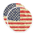 (2 Pack) American Flag Magnets Magnets - Patriotic USA Decor - 5" On Longest Side - Made in USA - Sticks to Refrigerators & Metal Surfaces - MAG8974
