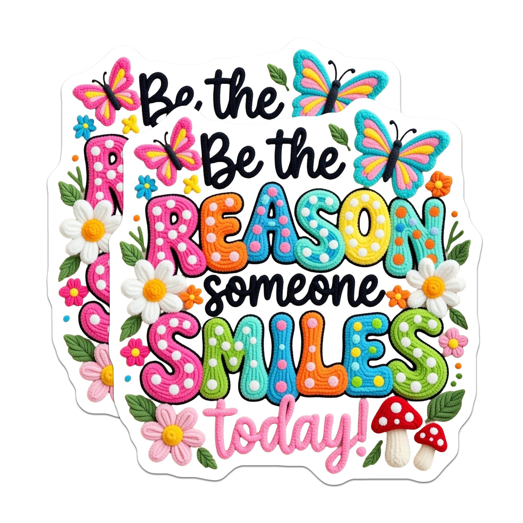 (2 Pack) Be the Reason Someone Smiles Magnets - Inspirational Quote - Positive Affirmation - Classroom Office Decor - 5 Inches On Longest Side - Thick Durable Magnet - Made in USA - MAG27946
