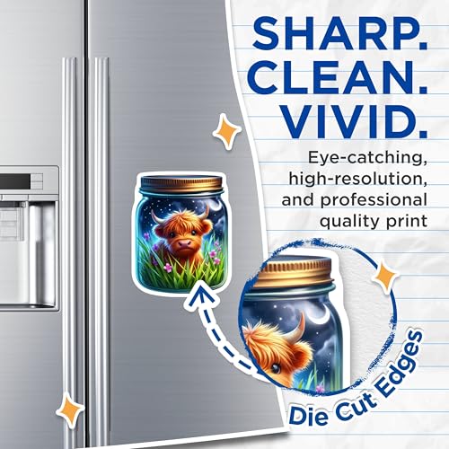 (2 Pack) Animal Art Decor Magnet - Kitchen Fridge Accessories - 5" On Longest Side - Sticks to Smooth Flat Surfaces - Made in USA - MAG9373
