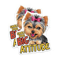 (2 Pack) Small Dog Big Attitude Magnets Magnets - Funny Dog Decor - 5" On Longest Side - Made in USA - Sticks to Refrigerators & Metal Surfaces - MAG8494