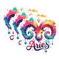 (3 Pack) Aries Zodiac Decals - Astrology Sticker - Horoscope Decals - 3 Inches On Longest Side - Easy Peel & Apply - Made in USA - 3MCS6044