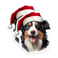 (2 Pack) Bernese Mountain Dog Magnets - Christmas Dog Decor - Santa Hat Pet Art - Holiday Kitchen Fridge Accent - 5 Inches On Longest Side - Thick Durable Magnet - Made in USA - MAG25949