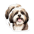 (2 Pack) Shih Tzu Dog Magnets - Happy Puppy Pet Lover Decor - Animal Fridge Accessories - 5 Inches On Longest Side - Thick Durable Magnet - Made in USA - MAG25620