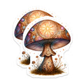 (2 Pack) Psychedelic Mushroom Magnets - Boho Mandala Decor - Mystical Fungi Art - Unique Celestial Fridge Magnets - 5 Inches On Longest Side - Thick Durable Magnet - Made in USA - MAG39319