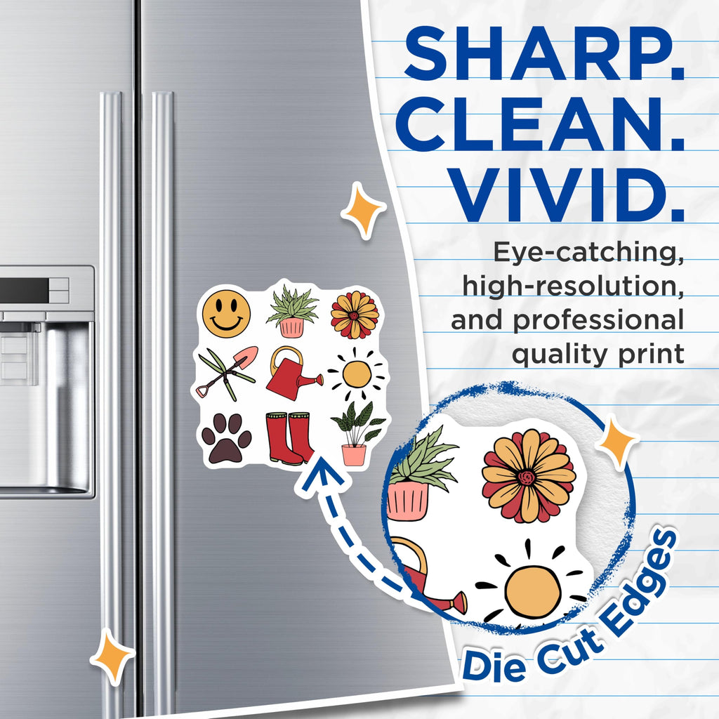 (2 Pack) Gardening Icons Magnets - Smiley Face- Plant Lady - Flower Power - 5" On Longest Side - Premium Magnet - for Cars, Refrigerators, Toolboxes, Lockers - Made in USA - MAG18218