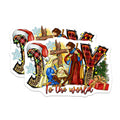 (2 Pack) Nativity Scene Magnets - Joy to The World Christmas Decor - Christian Faith Holiday Farmhouse - 5 Inches On Longest Side - Thick Durable Magnet - Made in USA - MAG26407