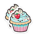 (2 Pack) Kawaii Cupcake Magnets - Dessert Refrigerator Decor - Sweet Treat Locker Accessory - 5 Inches On Longest Side - Thick Durable Magnet - Made in USA - MAG39445