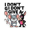 (2 Pack) I Dont Give A Magnets - Sarcastic Animal Humor - Mouse Donkey Refrigerator Decor - 5 Inches On Longest Side - Thick Durable Magnet - Made in USA - MAG21178