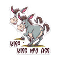(2 Pack) Kiss My Ass Magnets - Funny Animal Magnets - Humorous Donkey Magnets - 5" On Longest Side - for Cars, Refrigerators, Toolboxes, Lockers - Made in USA BMCS3330