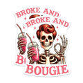 (2 Pack) Funny Skeleton Magnet - Retro Skeleton Design - 5" On Longest Side - Sticks to Smooth Flat Surfaces - Made in USA - MAG9766