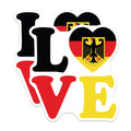 (2 Pack) German Flag Magnets - Love Germany Decor - Patriotic Fridge Magnets - 5" On Longest Side - Premium Magnet - for Cars, Refrigerators, Toolboxes, Lockers - Made in USA - MAG17582