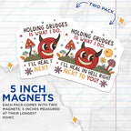 (2 Pack) Holding Grudges Magnets - Funny Sarcastic Quote - Humorous Home Decor - Devilish Smile - 5" On Longest Side - for Cars, Fridges, Toolboxes - Made in USA - MAG5631