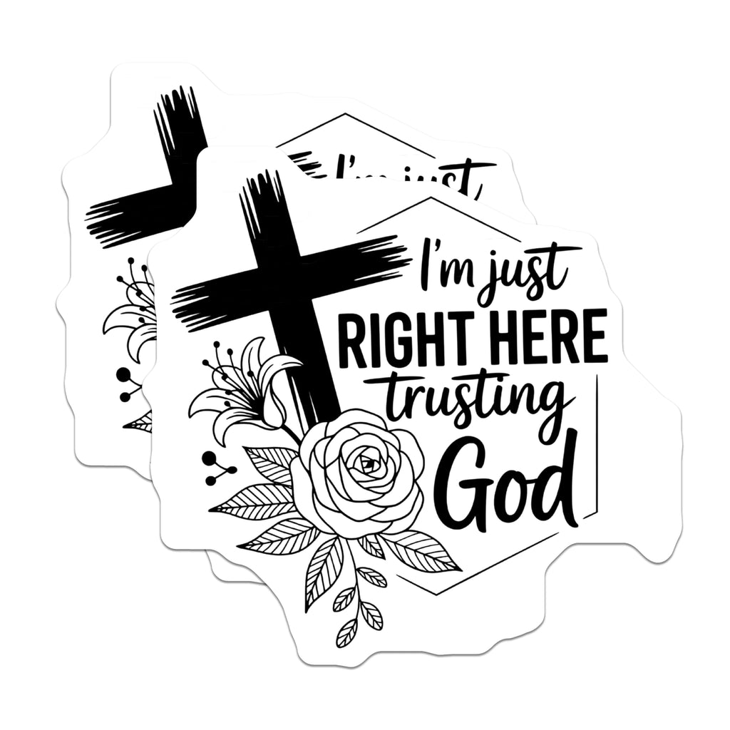 (2 Pack) Christian Quote Magnets - Trusting God Decor - Religious Scripture Magnet Set - 5" On Longest Side - Premium Magnet - for Cars, Refrigerators, Toolboxes, Lockers - Made in USA - MAG16234