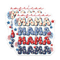 (2 Pack) American Mama Stickers - Patriotic Mama Decals - USA Mom - 5" On Longest Side - Sticks to Smooth Flat Surfaces - Made in USA - BMCS7444