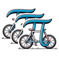 (3 Pack) Pi Cycle Decals - Math Stickers - Bicycle Lover Stickers - 3 Inches On Longest Side - Easy Peel & Apply - Made in USA - 3MCS6937
