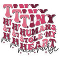 (3 Pack) Tiny Humans Stole My Heart Decals - NICU Nurse Decals - Arrow Heart Stickers - 3 Inches On Longest Side - Easy Peel & Apply - Made in USA - 3MCS2374