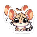 (2 Pack) Chibi Fennec Fox Magnets - Cute Desert Animal Refrigerator Magnets - Kawaii Office Locker Decor - 5 Inches On Longest Side - Thick Durable Magnet - Made in USA - MAG36997