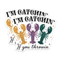 (2 Pack) I'm Catchin If You Throwin Magnets - Funny Lobster Magnets - Kitchen - Fridge Magnets for Seafood Lovers - 5" On Longest Side - for Cars, Fridges, Toolboxes - Made in USA - MAG3969