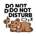 (2 Pack) Do Not Disturb Magnets - Sleeping Bear Refrigerator - Low Battery Introvert Magnets - 5 Inches On Longest Side - Thick Durable Magnet - Made in USA - MAG39068