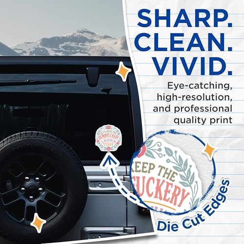 (2 Pack) Funny Quote Stickers - Motivational Stickers - Sarcastic Stickers - 5" On Longest Side - Sticks to Any Smooth Flat Surface - Made in USA - BMCS3428