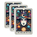 (3 Pack) Wiccan Witch Decals - Tarot Card - Laptop Decal - 3 Inches On Longest Side - Easy Peel & Apply - Made in USA - 3MCS4283