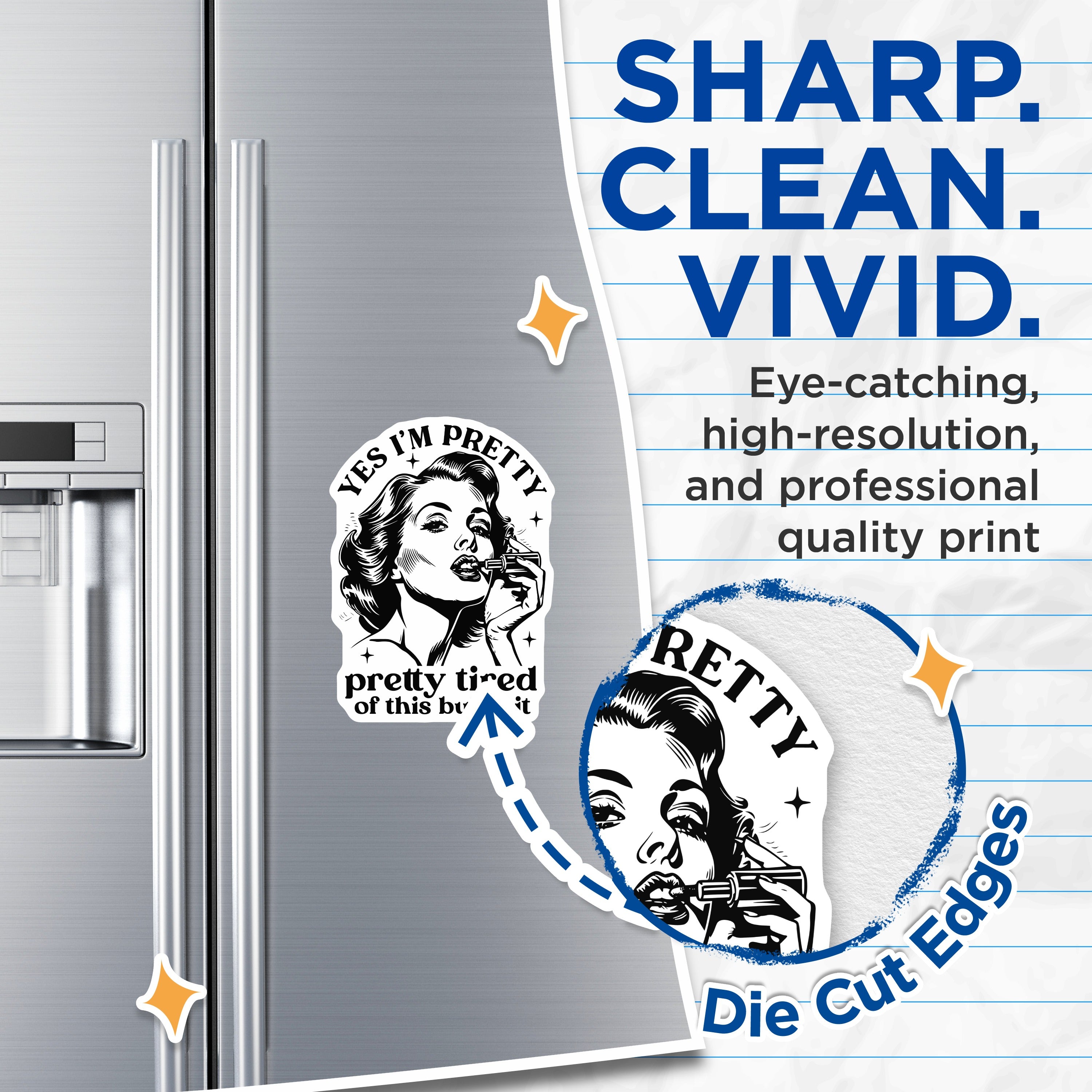 (2 Pack) Sarcastic Refrigerator Magnets - Funny Kitchen Decor - Sassy Women Statement Magnets - 5 Inches On Longest Side - Thick Durable Magnet - Made in USA - MAG37182