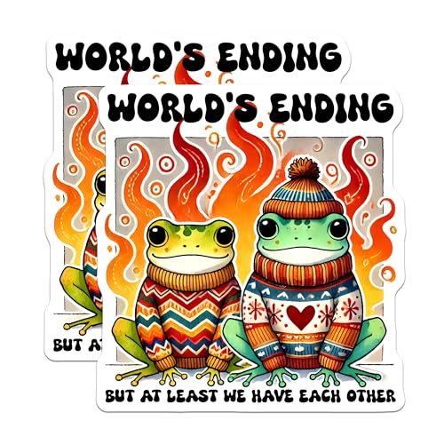 (2 Pack) World's Ending Magnets - 5" On Longest Side - for Cars, Fridges, Toolboxes - Made in USA - MAG7603