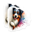 (2 Pack) Australian Shepherd Magnets - Dog Lover Decor - Cute Dog Breed Magnet Set - 5" On Longest Side - Premium Magnet - for Cars, Refrigerators, Toolboxes, Lockers - Made in USA - MAG14953