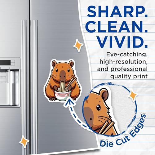 (2 Pack) Cute Animal Kitchen Decor Magnet - 5" On Longest Side - Sticks to Smooth Flat Surfaces - Made in USA - MAG9916