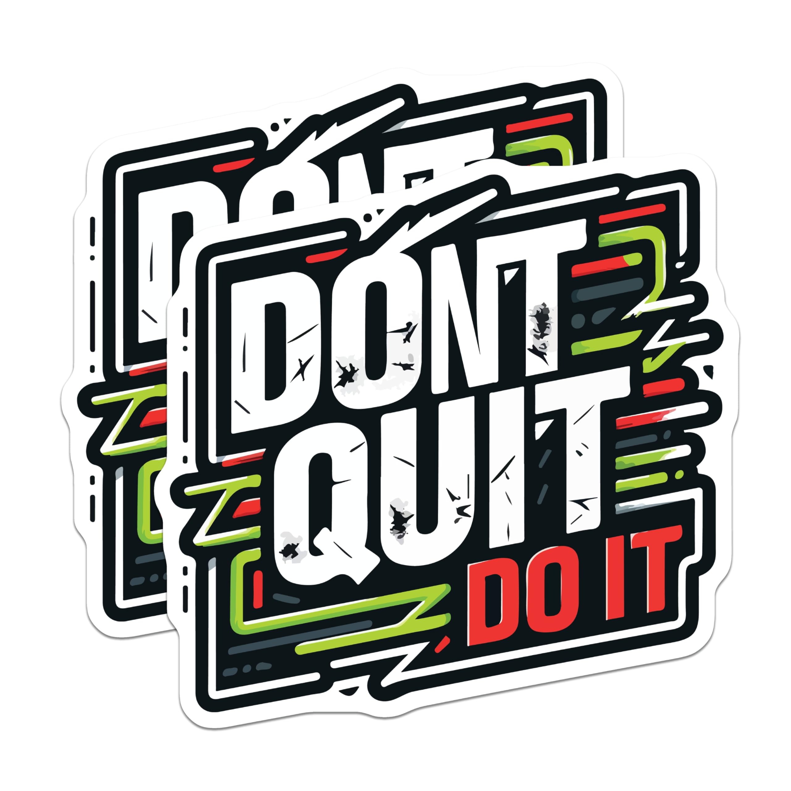 (2 Pack) Motivational Quote Magnets - Dont Quit Do It Magnets - Positive Mindset Refrigerator Locker Decor - 5 Inches On Longest Side - Thick Durable Magnet - Made in USA - MAG20038