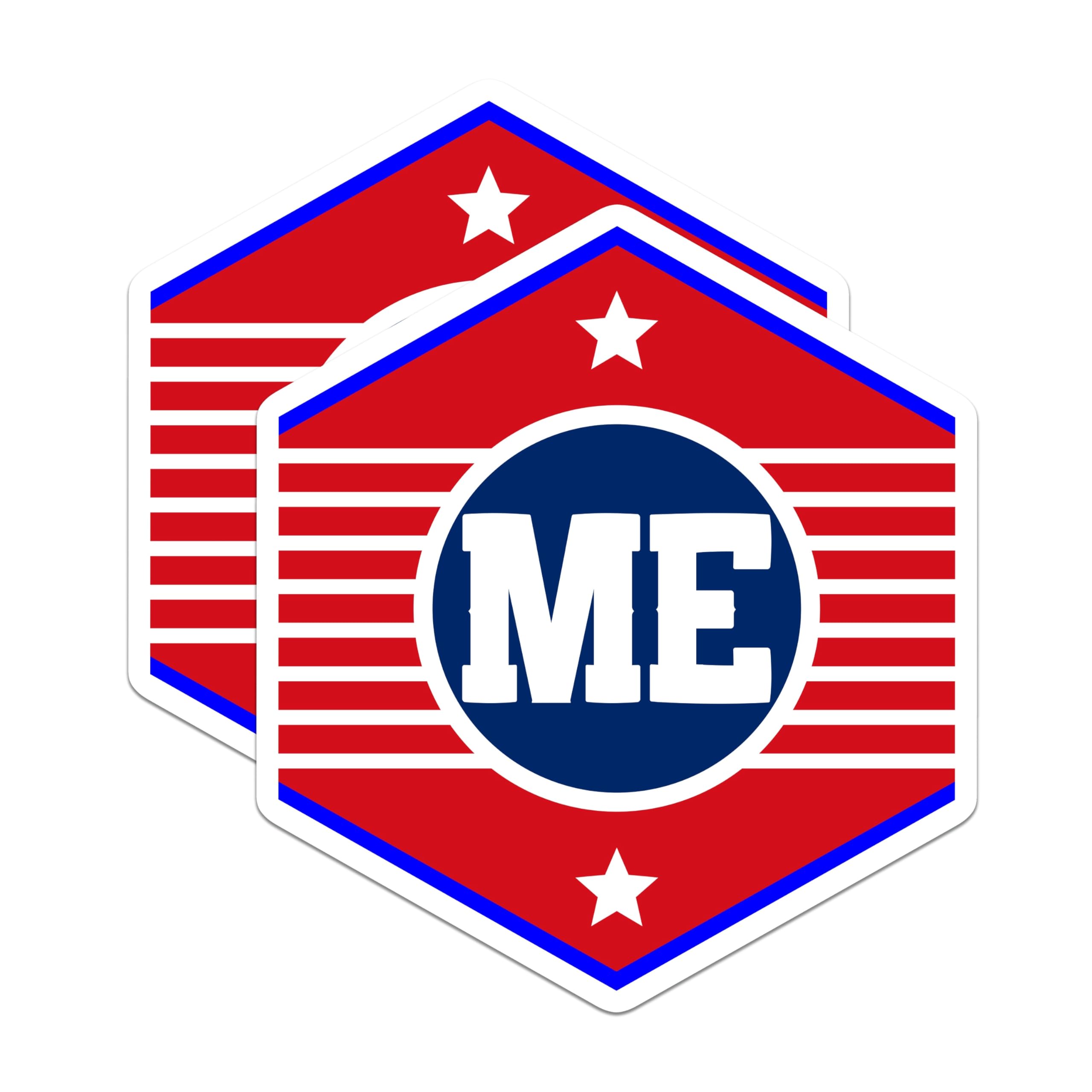(2 Pack) Maine State Pride Magnets - New England Decor - USA State Souvenir - 5" On Longest Side - Premium Magnet - for Cars, Refrigerators, Toolboxes, Lockers - Made in USA - MAG17859