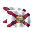 (2 Pack) Florida State Flag Magnets - Great Seal Refrigerator - Sunshine Home Souvenir Decor - 5 Inches On Longest Side - Thick Durable Magnet - Made in USA - MAG38618