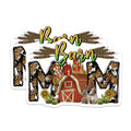 (2 Pack) Barn Mom Leopard Print Magnets - Farmhouse Animal Decor - Mothers Day Country Style - 5 Inches On Longest Side - Thick Durable Magnet - Made in USA - MAG26111