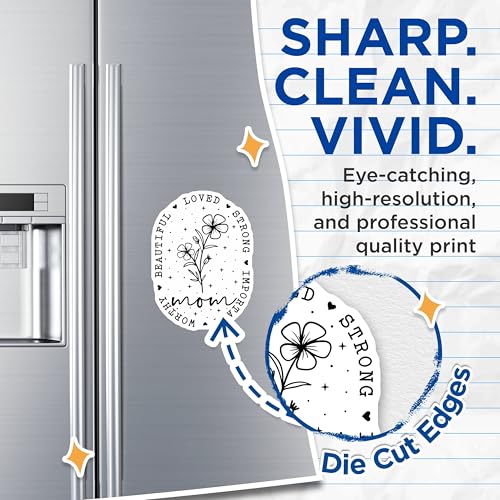 (2 Pack) Mom Magnets - Beautiful Magnets - Strong Magnets - Important Magnets - Worthy Magnets - 5" On Longest Side - for Cars, Fridges, Toolboxes - Made in USA - MAG6843
