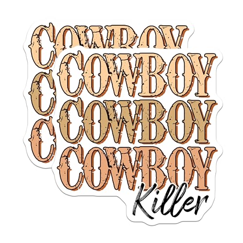 (2 Pack) Cowboy Killer Magnets - Western Theme Magnets - Country Decor Magnets - 5" On Longest Side - for Cars, Refrigerators, Toolboxes, Lockers - Made in USA BMCS3156