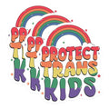 (3 Pack) Protect Trans Kids Decals - Rainbow LGBT Pride - Laptop Decal- 3 Inches On Longest Side - Easy Peel & Apply - Made in USA - 3MCS5264