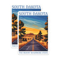 (2 Pack) South Dakota Magnets - Mount Rushmore State - Travel Souvenir Magnet - 5" On Longest Side - Premium Magnet - for Cars, Refrigerators, Toolboxes, Lockers - Made in USA - MAG18204