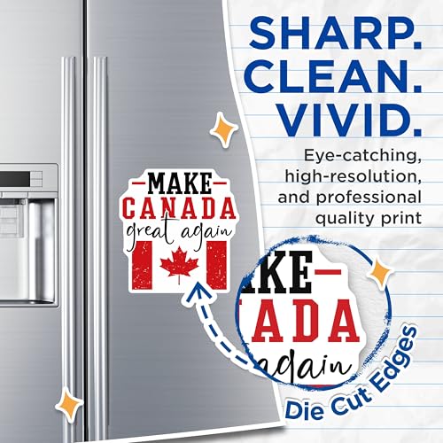 (2 Pack) Canada Pride Magnet - 5" On Longest Side - Sticks to Smooth Flat Surfaces - Made in USA - MAG10221